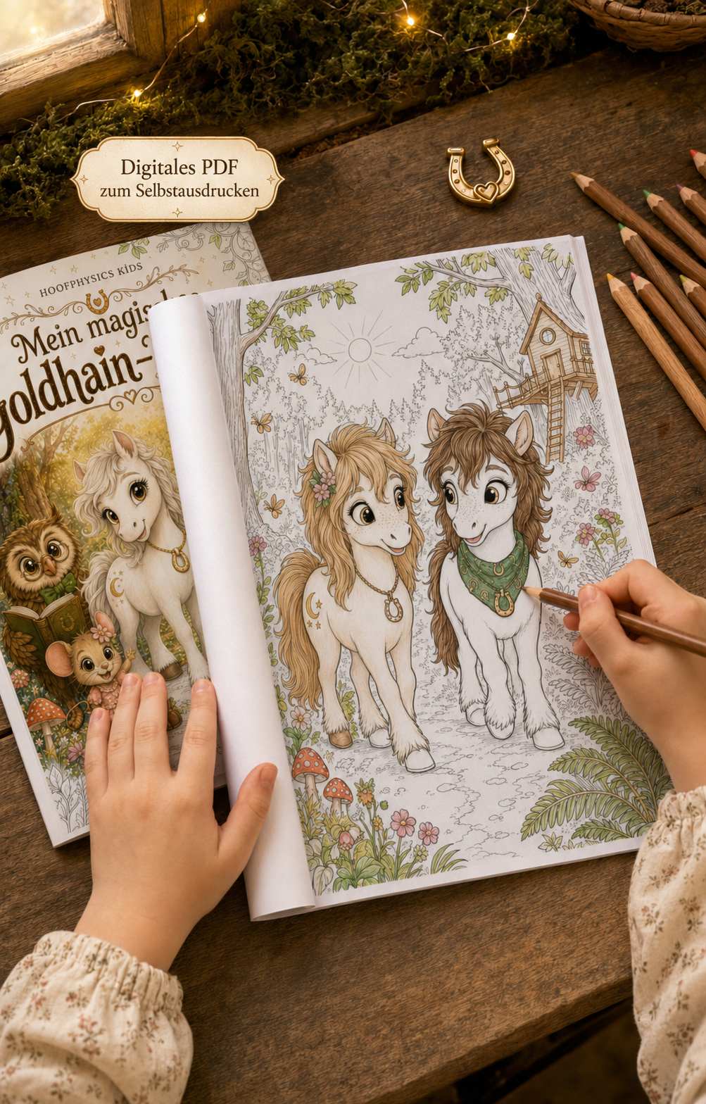 Mein magisches Goldhain-Malbuch-PDF zum Ausdrucken